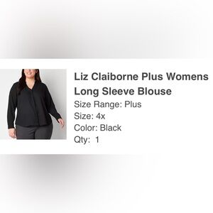 Never worn Liz Claiborne sheer blouse looking for a new home!